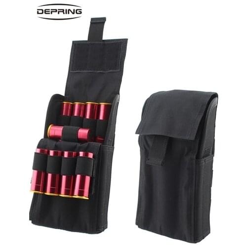 MOLLE Tactical 25 Rounds Shotshell Pouch Holder Foldable Shotgun Reload Ammo Bag Quick Access Carrier Tools Storage Bag