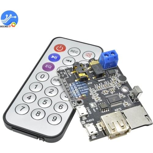 MP3 Decoder DAC Board USB 5V WMA+WAV+MP3 Decoder Module Audio Amplifier Player Decoding Module Support Remote Controller TF Card