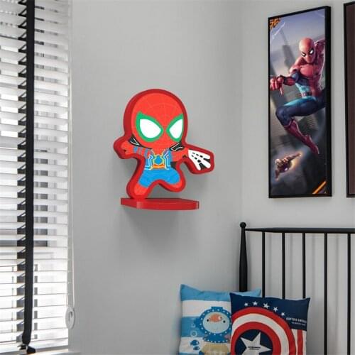 Nordic Cartoon Character Wall Lamps Boy Bedroom Study Bedside Storage Wall Light Cloakroom Childrens Room Home Decor Furnitures