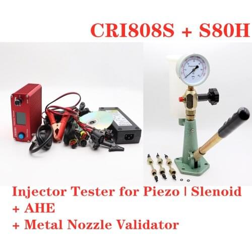 New Promotion! CRI808S diesel common rail injector tester with AHE and Bluetooth plus S80H Metal Base Nozzle validator Tester