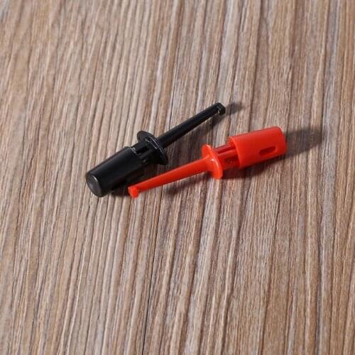 1 Pair Single Hook Clip Test Probe Lead Wire Mini Grabber Kit For Multimeter