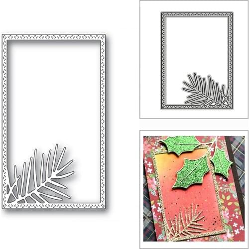 New Pointed Pine Needle Frame 2020 Metal Cutting Dies for DIY Scrapbooking Decorative and Card Making Embossing Craft No Stamps