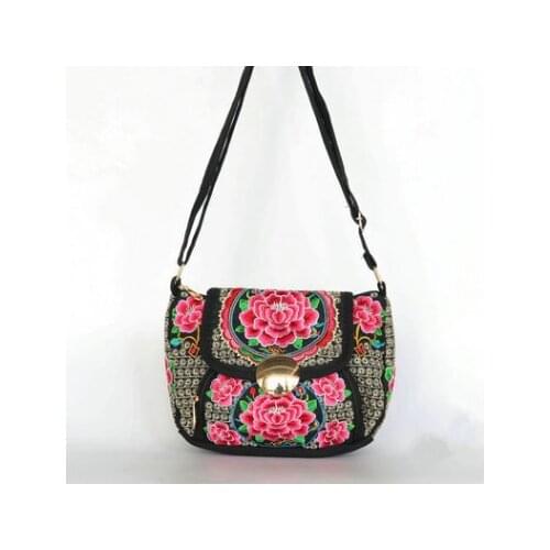 New Floral Embroidery Vintage Handbags!Hot Fashion embroidery bags National Top All-match canvas Shopping Zipper&Hasp Carrier