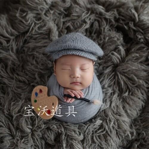 Curly Wool Felt Blanket Prop Baby bean bag cover Baby photo Layer Newborn photography props