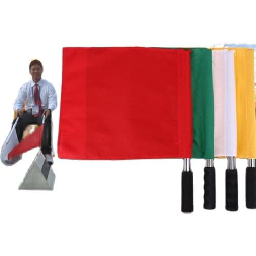 Factory wholesale high quality game dedicated referee hand-shake starting flag/signal flag for track and field events and soccer