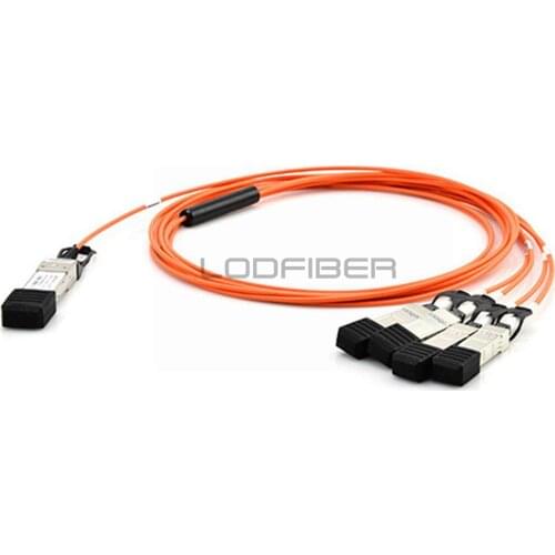 LODFIBER 10m (33ft) 10GB-4-F10-QSFP E-x-t-r-e-m-e Networks Compatible 40G QSFP+ to 4x10G SFP+ Breakout Active Optical Cable