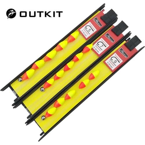 OUTKIT 3pcs/Set #5 #7 #9 Seven Stars Buoy Fishing Tackle Tools Fishing Night Float Set Wood Floats Accessories For Ocean River
