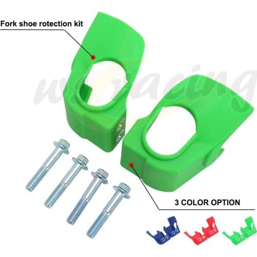 Motorcycle Front Pair Fork Shoe Protector Cover Guard Kit For Kawasaki KX250 KX450 2019 KX250F KX450F 09-18 KX 250 450 250F 450F