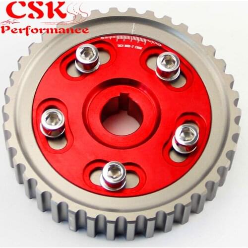 1 Pcs Adjustable Cam Gears Pulley Alloy Timing Gear Fits For Honda SOHC D15/D16 D-SERIES Engine Red/Blue/Purple