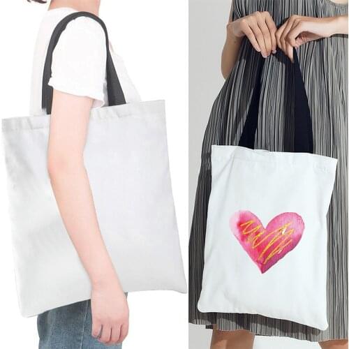 Love Series Shopping Bag Ladies Shoulder Bag Reusable Eco-friendly Tote Bag Foldable Portable Handbag High Quality Shopper Bag
