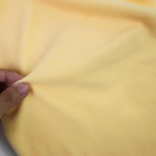 Light Yellow Polar Fleece Fabric anti-pilling one-side Fleece Fabric Handmade Fabric Sold By The Yard Free shipping
