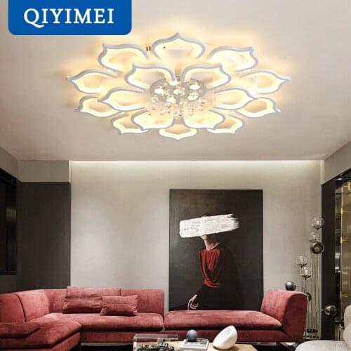 Led Ceiling Lights For Living Room bedroom with crystal remote control lamparas de techo moderna ceiling home fixtures partecho