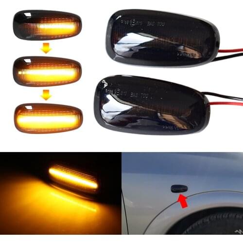 2pcs For Opel Zafira A 99-05 Astra G 98-09 Dynamic Turn Signal Light LED Side Fender Marker Sequential Indicator Blinker