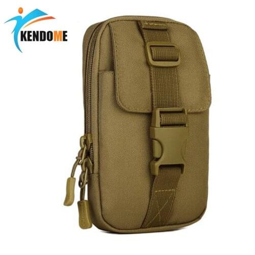 Outdoor Running Waist Bag Waterproof Mobile Phone Holder Men Gym Fitness Bag Tactical Molle Hiking Hunting Camping Sport Bag