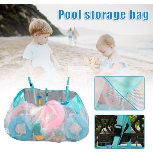 Large Capacity Portable Swimming Pool Storage Bag Large Capacity Foldable Hanging Bag Multi-purpose Pool Toys Organizer Tsl1