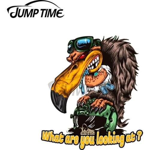 Jump Time 13 x 7.6cm Eagle Motorcycle Helmet Car Stickers DIY 3D Vinyl Car Styling Decor Bumper Window Waterproof VAN RV Decal