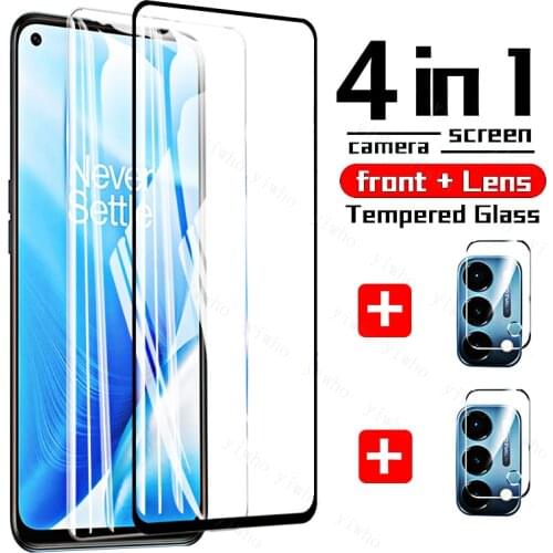 4 in 1 Tempered Glass For Oneplus Nord N200 5G Glass Glass Screen Protector Camera Len Film 1+ 1 + Nord N10 5G N100 N10 CE 9 9R
