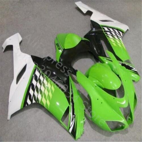 ZX-6R 07-08 Motorbike Fairing For Kawasaki Ninja ZX6R 2007 2008 green white black Fairing (Injection Molding)