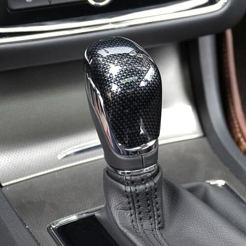 ABS Matte/Carbon Fibre For MG ZS 2018 Car gear shift lever knob handle LHD cover Cover Trim Car Styling accessories 1pcs