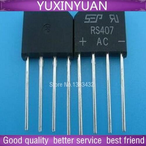 10 PCS/LOT RS407 rectifier bridge 4 a700v upright DIP rectifier bridge pile AliExpress 407 S407