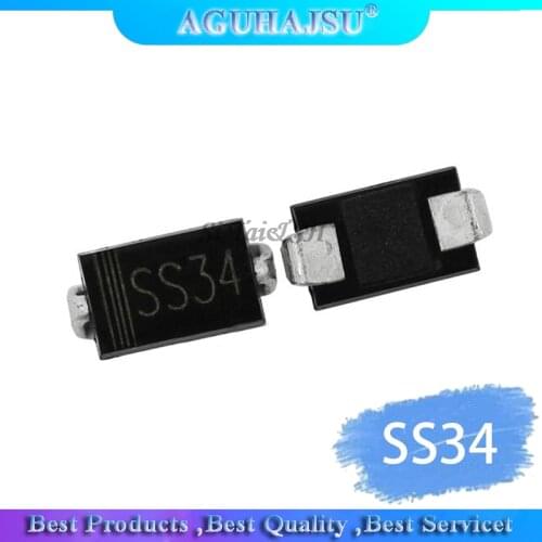 100pcs 1N5822 SMA SS34 smd do-214ac IN5822 Schottky diode ss34