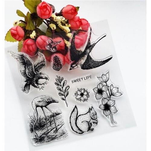 14*14CM Eagle Transparent Clear Stamp Silicone Stamp/Seal DIY Scrapbooking/Photo Album Easter Stamp Sheets