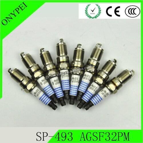 4-8 SP-493 AGSF32PM Platinum Spark Plug For Ford Lincoln Cadillac Panoz Isuzu Mazda Mercury 4.6L 5.4L V8 SP493