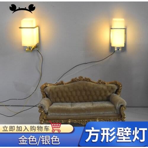 5pcs Exquisite Wall Lamp 1:20 Scale 3V LED Wall Lights Model Railway Layout Sand Table Decoration
