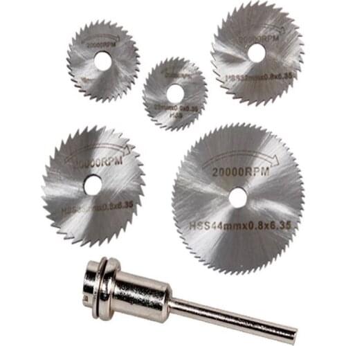 7PC wood plastic copper aluminum soft metal small saw blade 3.175mm pole electric grinder high speed steel cutting blade