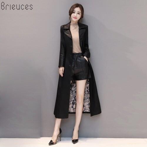 Brieuces Womens Winter Leather Jackets