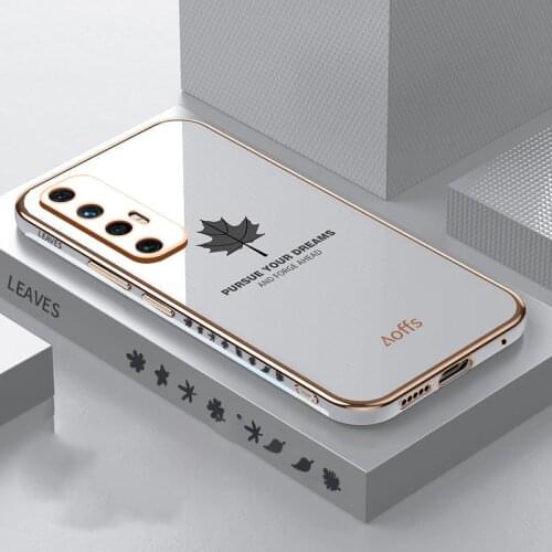 Luxury Maple Leaf Pattern Plating Case For Xiaomi 11 10S 10 9 8 Redmi Note 10 10Pro 9 9Pro 8 8Pro Fashion Soft Silicone Cover