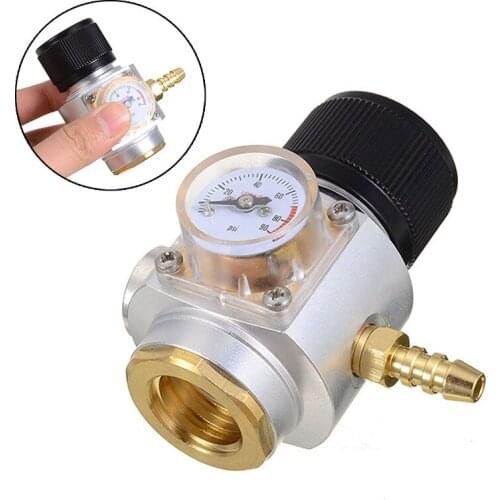 1pc CO2 Valve Diffuser Control Mini CO2 Gas Regulator T21*4 Soda Pressure Gauge Wire Charger Kit 0-90 PSI Regulated