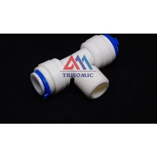 Double 3/8" quick fitting ,1/4" male, Type T quick connection RO Water Connector Aquarium Water Filter Reverse Osmosis System