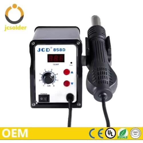 JCD 858D digital hot air heat gun 110V 220V 750W soft wind SMD rework repair