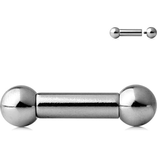 PA Ring Tongue Rings-Internally Threaded Straight Barbell Nipple Ring 10G-12G-14G 10/12/14/16/18/25/38mm Surgical Steel Piercing