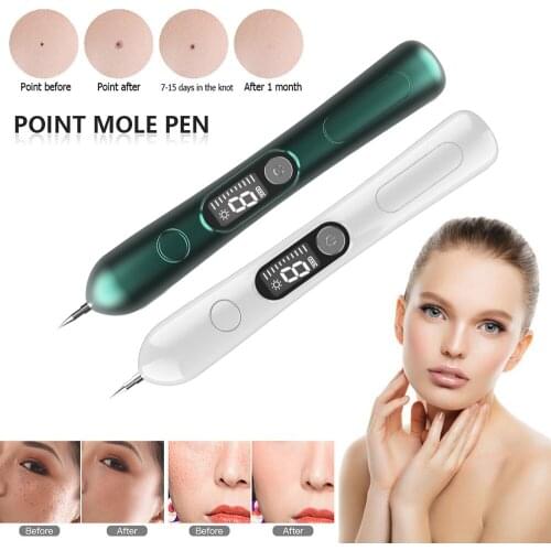 9 Gears Laser Plasma Pen Skin Freckle Removal Mole Remover Freckles Wart Tattoo Dark Spot Remover LCD Multifunction Beauty Tool