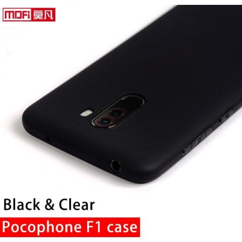 Matte case for xiaomi pocophone f1 case soft silicone tpu mofi original black back xiaomi f1 fundas protective poco f1 cover men