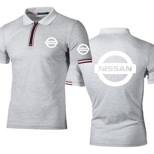 NEW Mens polo shirt Nissan car Logo Printing high quality casual trend Cotton Short sleeve Harajuku Splicing High Quality top