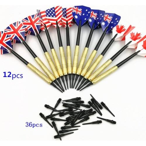 48 Pieces Professional Soft Tip Darts Set with Extra Plastic Tips for Electronic Dartboard Accessories