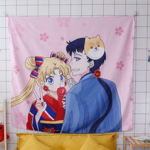Girl Room Wall Decor Tapestry Kawaii Anime Decor Background Cloth Bedside Secret Space Dormitory Bedroom Ins Cute Room Decor