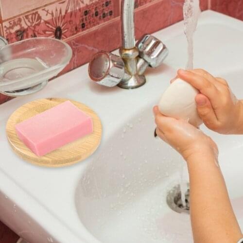 Practical Wooden Soap Box Portable Shower Soap Storage Container Drain Plate Household Bamboo Hollow Soap Dish Tray