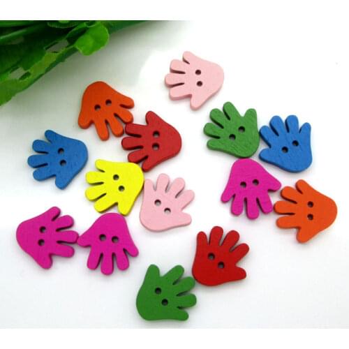 50Pcs Mixed Wood Hand Sewing Buttons For Kids Clothes Scrapbooking Decorative Botones Handicraft DIY Accessories10