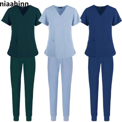 Lab Workwear Surgical Uniforms Jogging Suits Nurse Work Clothes Pet Clinic Uniforms Veterinary Work Sets High Quality Wholesale