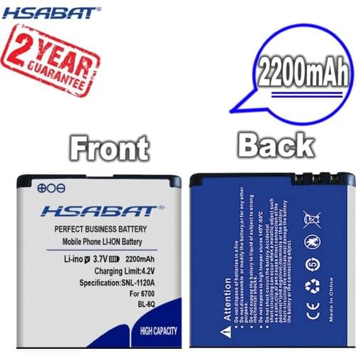 New Arrival [ HSABAT ] 1550mAh BL-6Q Replacement Battery for Nokia 6700C 6700 E51i N82 N81 E51