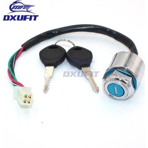 DXUFIT 2 Gears 4 Wires Universal Motorcycle Ignition Switch Key for ATVs 50cc-250cc Quad 4 Wheeler Motorcycles 2D4XTTDMS1 --6