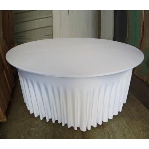 Factory Price ! 5pcs Many Colors 180cm round Spandex Table Cover Table skirt FREE SHIPPING Marious