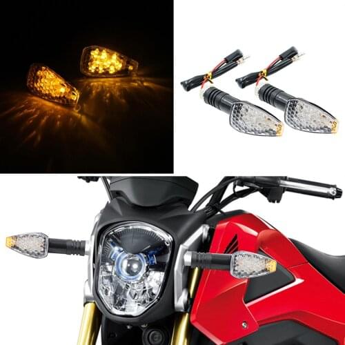 1 Pair Motorcycle Modified 12V LED Honeycomb Shell Turn Signal Indicator Lights CS-093 Fast Flashing LED Lamp Beads
