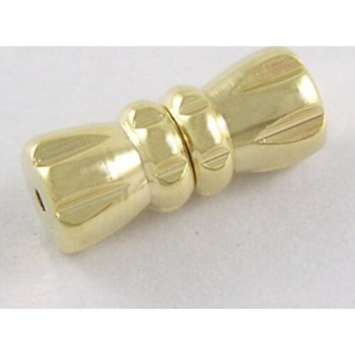 200Sets 12x5mm Brass Metal Screw Clasps Findings for DIY Jewelry Golden Color Hole: 0.5mm