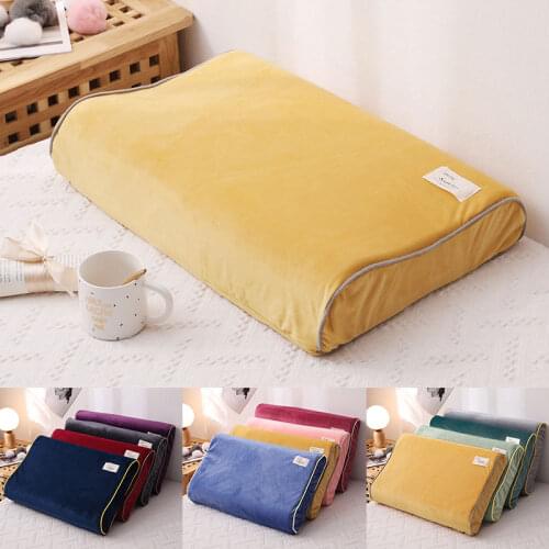 30x50CM/40x60CM PillowCase Solid Color Sleeping Pillow Case Simple Plush Soft Pillowcases Latex Pillow Case Cover