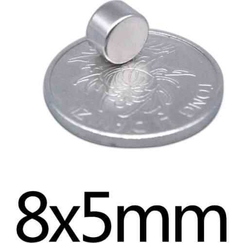 50/100/200PCS Small N35 Round Magnet Neodymium Magnet Dia 8x5mm Permanent NdFeB Strong Powerful Magnet 8*5 mm